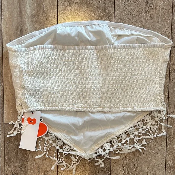 Cider Ivory Lace Fringe Bandeau - Picture 5 of 9